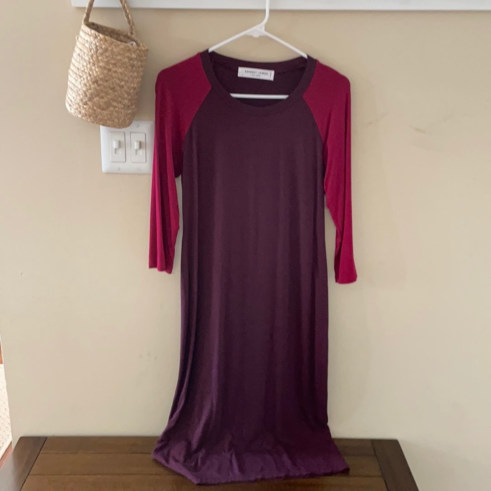 Sonnet James Dress - Pink/Burgundy